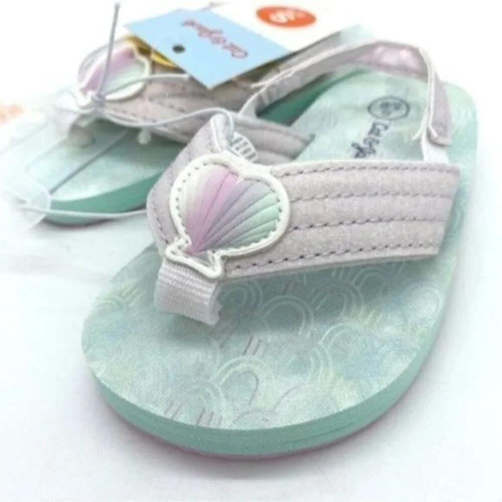Cat & Jack Toddler Girls Mermaid Flip Flop Sandals New